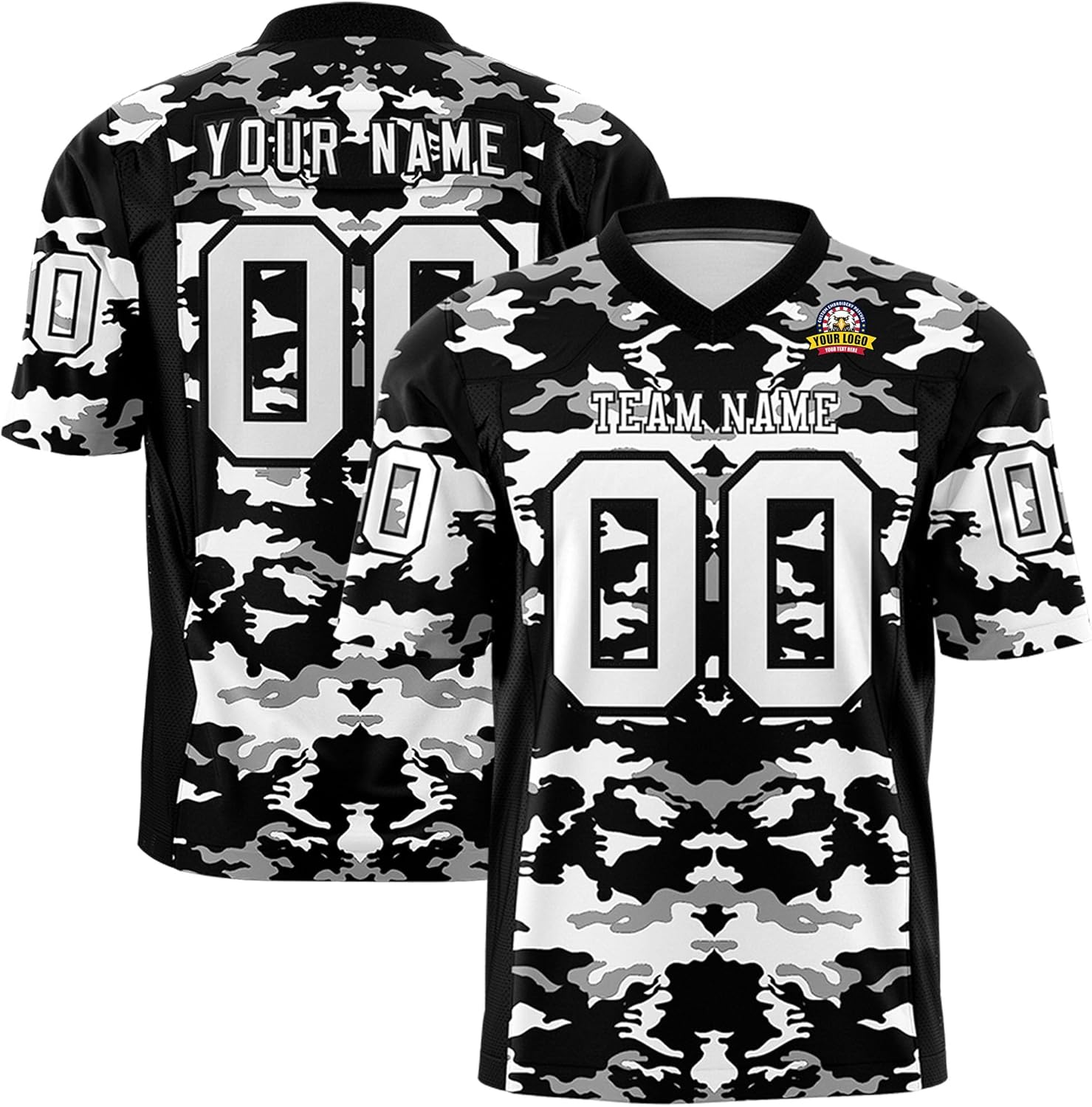 Personalized Game Day Football Jerseys with Custom Colors Mesh Fabric and Logo Embroidery OEM Production