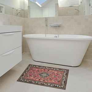 Tapis imprimé de style turc classique, motif oriental, décoration turque traditionnelle, tapis doux non tissé - Product Image 4