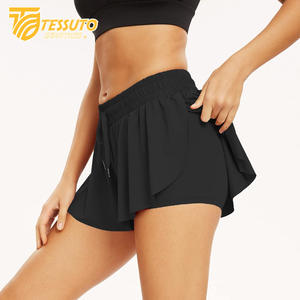 Wholesale Quick Dry Running <b>Short</b> Sport Double Layer Elastic <b>Waist</b> Active Workout Yoga <b>Short</b> Outdoor Cycling <b>Shorts</b> Women - Product Image 6