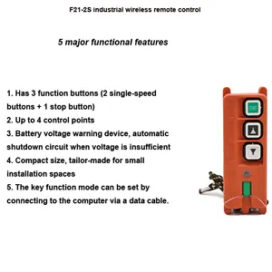 F21-2S Hot Sale Electric Hoist Lifting Winch Forklift Overhead Crane Radio Handing Industrial Wireless Remote Control