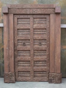 Puertas de madera recuperadas indias antiguas, muebles de reproducción personalizados Vintage, superficie terminada, puertas antiguas hechas a mano para dormitorio - Product Image 2