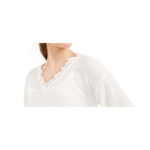 Love Fire di Topson Juniors: Top Termico Casual con Colletto Halter e Bordo in Pizzo, Bianco, Taglia Grande - Product Image 2