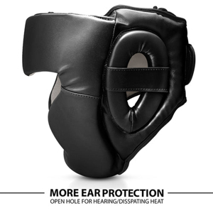 Protège-tête de boxe TITAN TREAD WEAR, rembourrage haute densité, cuir de vache, unisexe, adultes, confortable, durable, protection et soutien - Product Image 4