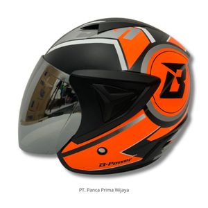 Casco de Motocicleta JP13 BXV de Alta Calidad, Color Naranja Mate |   Casco Integral para Adultos con Visera Única, Certificado SNI, ABS - Product Image 4