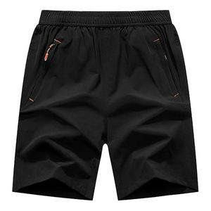 High Trending <b>Men's</b> Mid Waist Cargo Stretch <b>Shorts</b> High Quality 100% Polyester Multi-Pockets with Solid <b>Pattern</b> - Product Image 3