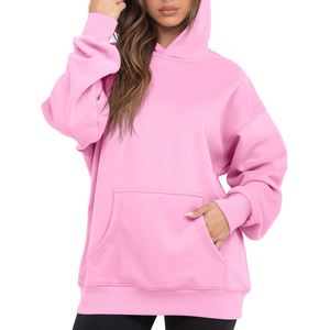 Sweat à capuche pour femme en coton lourd de haute qualité, surdimensionné, vêtements d'hiver, tissu tricoté, logo personnalisé, sweat à capuche surdimensionné pour femme - Product Image 4