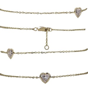 Pulsera de diamantes cultivados en laboratorio de 0,52 quilates, oro amarillo de 14 quilates, forma de corazón, Diamante VVS VS, cadena minimalista de claridad, joyería fina certificada - Product Image 4