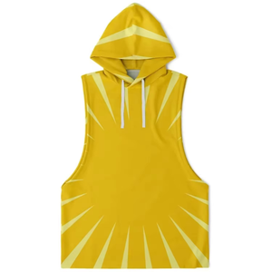 Camiseta sin Mangas con Capucha Estampada Ligera para Hombre, Ropa Deportiva Moderna para Gimnasio, Deportes y Estilo Urbano - Product Image 6