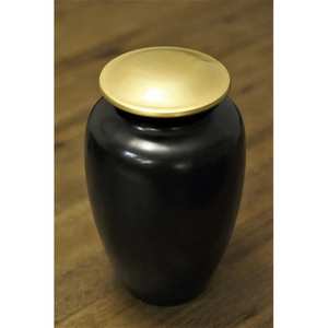 Urne funéraire en aluminium et laiton faite à la main Urne funéraire personnalisée Article commémoratif abordable d'Inde - Product Image 5