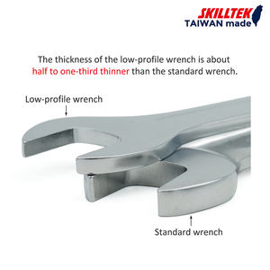 Llave Inglesa de Boca Abierta Forjada de Grado Profesional SKILLTEK de 21 mm, Acabado Cromado, Resistencia Industrial, Herramientas de Reparación de Bicicletas y Automóviles, Bricolaje - Product Image 3