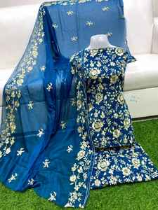 Fancy Pakistani Women Dress con Beads and Sequence Work Precio barato Venta al por mayor Pakistani Women Clothing Eid Collections - Product Image 5