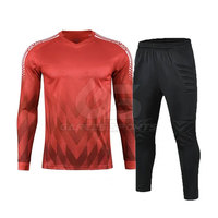 Uniforme rembourré de gardien de but résistant aux chocs avec pantalon extensible Uniforme rembourré de gardien de but de football