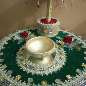 Decoración Merriage 2025 decoración Mehndi Thaal con mango mejor para regalos de boda Mehndi servicio OEM picoteo personalizado - Product Image 1