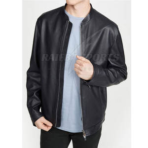 Veste en cuir de vache pour homme Hiver 2026 Grande taille Col montant Écologique Respirante Coupe-vent Style vintage Personnalisable Fabrication usine - Product Image 2