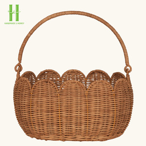 BEST SELLER High-Quality Handwoven Vietnamese Creative Round <b>Basket</b> With Handles for HouseHold, <b>Toys</b> and Everything Containers - Product Image 4