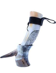 ฮอร์นควายอินเดียไม่เหมือนใครเป็นมิตรต่อสิ่งแวดล้อมสไตล์สัตว์ไวกิ้งหนังขัดเงา-งานฝีมือจากธรรมชาติ - Product Image 1