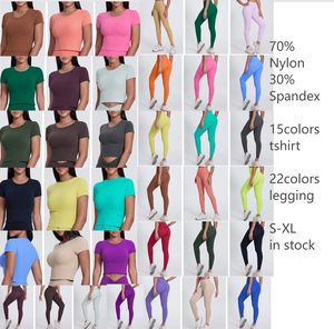 2024 nouveautés haute qualité tendance vêtements de sport pour femmes Nylon Style décontracté survêtement avec t-shirt Legging collants Logo taille - Product Image 6
