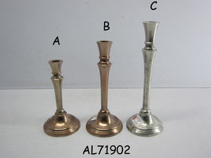 Casted Aluminium Large Nordic <b>Pillars</b> Decorative Candle Stand Free Standing Display Metal Candlestick Holder for Christmas - Product Image 2