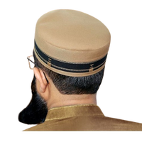 Gorro Musulmán Kufi Rukana con Logotipo Personalizado, Gorro de Oración Ligero de Invierno con Patrón Geométrico, Poliéster, Venta al por Mayor, Islámico para Hombre
