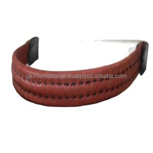 สายรัดจักรม้าทำจากหนัง,สายรัดที่เย็บด้วยมือทนทานหุ้มด้วยหนังดีทรงตรงแบนงานแฮนด์เมด - Product Image 1