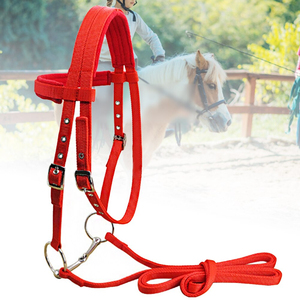 Bridon anatomique en nylon avec sangle réglable épaisse, équipement d'équitation, rênes d'hiver, ceinture, attache souple pour le cou - Product Image 3