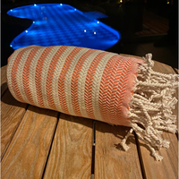 Serviette de plage turque Peshtemal Silkeca rayée 100% coton 100x180cm 430gsm double face en peluche séchage rapide personnalisable pour la maison