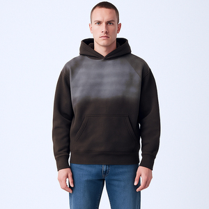 Custom Logo Men's Distressed Sun Faded Oversized <b>Hoodie</b> 100% Cotton Heavyweight Acid Wash Fleece Eco-Friendly Premium Quality - Product Image 3