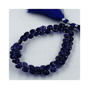 Calidad Premium 7-8mm Natural púrpura amatista cuarzo facetado forma de corazón Briolette hermosas cuentas de piedra para la fabricación de joyas - Product Image 6