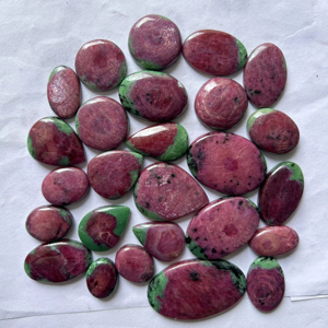 Cabochon zoisite rubis naturel fait à la main mélange diverses formes et tailles pierres précieuses en vrac pour la fabrication de bijoux - Product Image 2