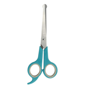 Tijeras de Aseo para mascotas con mango de plástico azul y blanco, uso de belleza, 17,5 cm, Chi, comprar tijeras para el pelo de perro con logotipo - Product Image 1