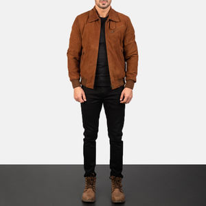 Blouson aviateur en cuir avec poches avant/Veste en cuir de mouton de qualité supérieure pour tenue décontractée - Product Image 6