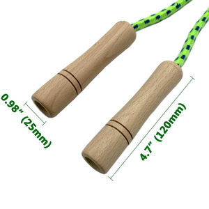Cuerda de Saltar Doble Holandesa de 16 Pies para Niños - Mango de Madera - Cuerda de Saltar de Algodón Trenzado Ajustable para Ejercicio Físico - Product Image 2
