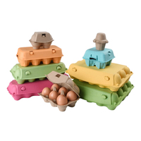 Boîtes à œufs biodégradables personnalisées en gros, boîtes de 6, 10, 12 œufs, plateau d'emballage pour œufs en pulpe de papier avec logo