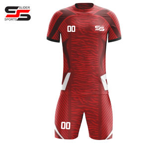 Camisetas de fútbol de poliéster 100% personalizadas Ropa de fútbol transpirable Adultos Impresión digital Nombre personalizado Logotipo Servicio OEM Nuevo - Product Image 5