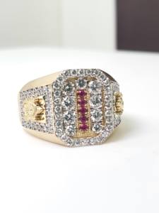 Hip Hop Style <b>Men's</b> Full Iced Out <b>Ring</b> Trendy Moissanite Diamond Round Cut <b>Mens</b> <b>Ring</b> 925 Sterling <b>Silver</b> - Product Image 4