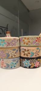 Dentelle brodée florale de style vintage pour bricolage dentelle brodée de feuilles et de fleurs pour projets décoratifs - Product Image 3