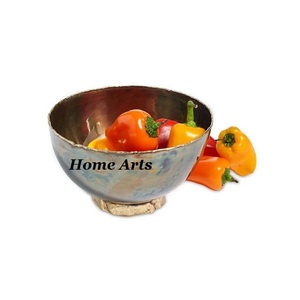 Bol décoratif en aluminium de conception classique forme ronde bol de service de nourriture de taille personnalisée par les arts à la maison - Product Image 2
