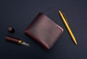 Cartera plegable de Cuero al por mayor con logotipo personalizado, tarjetero fino de piel auténtica, tarjetero con bloqueo RFID, al por mayor - Product Image 4