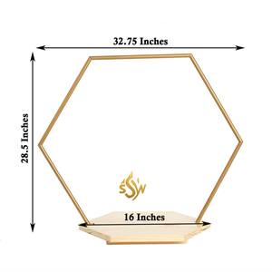 Support pour arc de mariage Design moderne et élégant en forme d'hexagone Anniversaire et anniversaire Dîner romantique Décoration florale Fournitures de support - Product Image 6