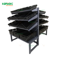 Étagères de supermarché métalliques robustes personnalisées à un seul côté Highbright pour les épiceries