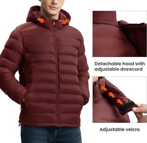 Wholesale <b>Men</b> Puffer <b>Jacket</b> OEM Custom Insulated Waterproof Lightweight Winter Outerwear 2025 Fashion Streetwear - Product Image 5