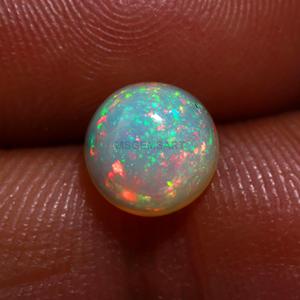 ขายร้อนโอปอลปรับเทียบอัญมณี 7 มม.Pin สีไฟโอปอล Cabochon เอธิโอเปียโอปอลอัญมณีสําหรับทําเครื่องประดับและของขวัญ - Product Image 4