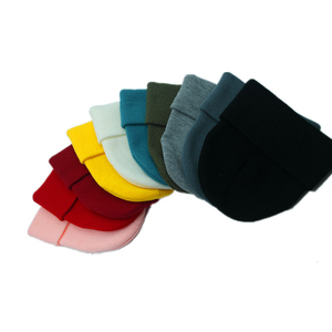 PromotionHigh Quality Stylish Flip Melon Skin Beanie Slouchy Thick Multicolor Knit Hat Unisex Short Cuffed Skull Cap - Product Image 2