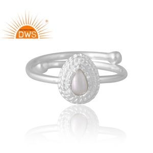 Nouveau modèle Design argent perle naturelle bague en pierres précieuses conception personnalisée bijoux pour femmes cadeau pour elle - Product Image 3