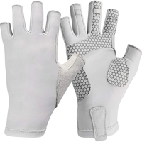 Guantes de pesca sin dedos avanzados con relleno de agarre, tela transpirable para una máxima destreza durante las aventuras de pesca de todo el día