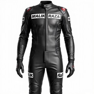 Traje de cuero de motocicleta personalizado unisex | Todos los tamaños disponibles, deslizadores de Grado Profesional y características de seguridad - Product Image 1