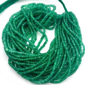 Cuentas de Esmeralda Zambiana Verde Natural Más Vendidas, 3-4 mm, Lisas, Redondas, Piedras Preciosas, Cuentas de Piedras Preciosas Genuinas para Joyería - Product Image 1