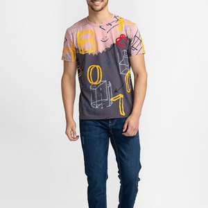 Venta caliente Outlet de moda Hombres Camisetas casuales Mejor precio Logotipo personalizado Impreso Color sólido Hombres Camisetas Casuales - Product Image 5