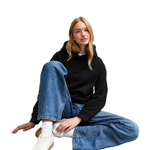 Women's <b>Oversized</b> <b>Hoodie</b> Lined Unisex Cotton <b>Fleece</b> Fabric Anti-Shrink Quick-Dry Breathable Winter Plain <b>Hoodie</b> - Product Image 2