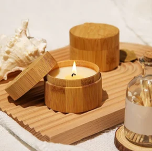 Juego de 3 portavelas de fragancia de madera negra, tarro de vela perfumado, velas decorativas, contenedores de lata disponibles, precio barato, India - Product Image 6